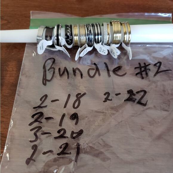 RINGS lot 11 nwt stainless steel‎ rings various patterns and colors 18… - Picture 2 of 3